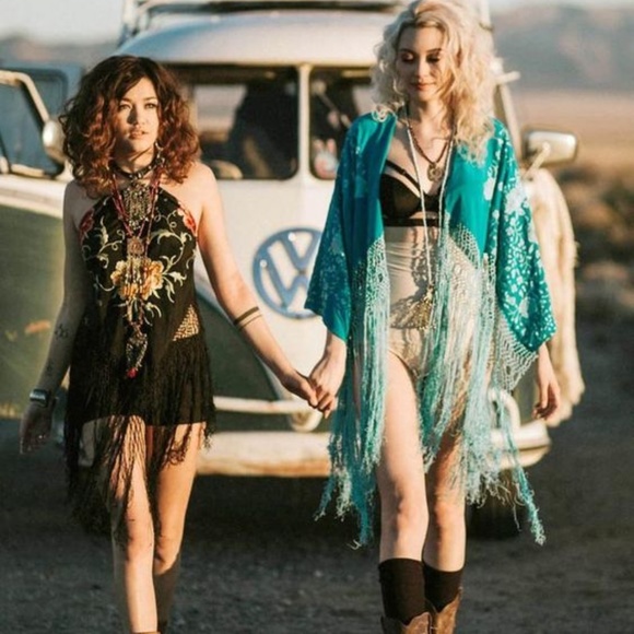 🌼 GYPSY COUTURE 🌼 SOUL FLOWER GIRL DRESS MAXI LONG TRIBE PYRAMID COLLECTION - Picture 16 of 16